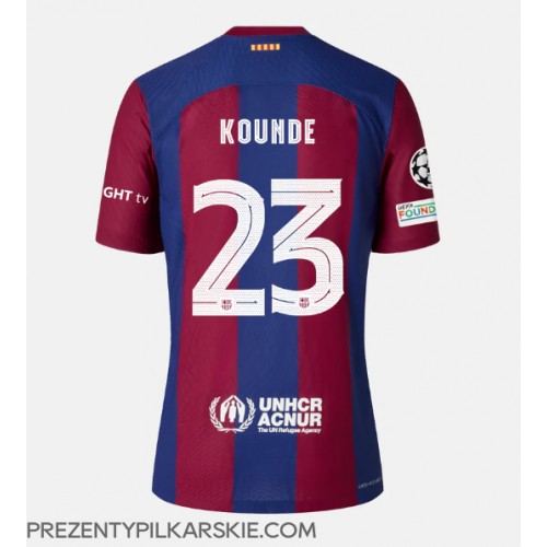 Stroje piłkarskie Barcelona Jules Kounde #23 Koszulka Podstawowej 2023-24 Krótki Rękaw